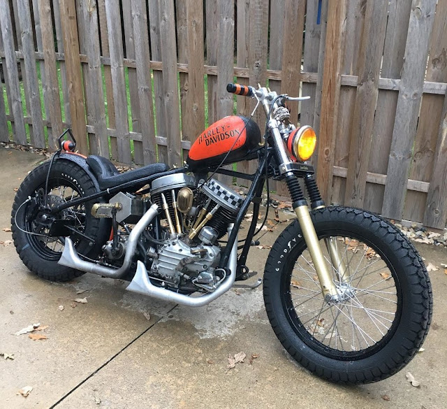 Harley Davidson Panhead By Garage Built Bob