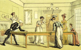 The billiard table by T Rowlandson in The Three Tours of Doctor Syntax by W Combe (1868) The billiard table by T Rowlandson in The Three Tours of Doctor Syntax by W Combe (1868)
