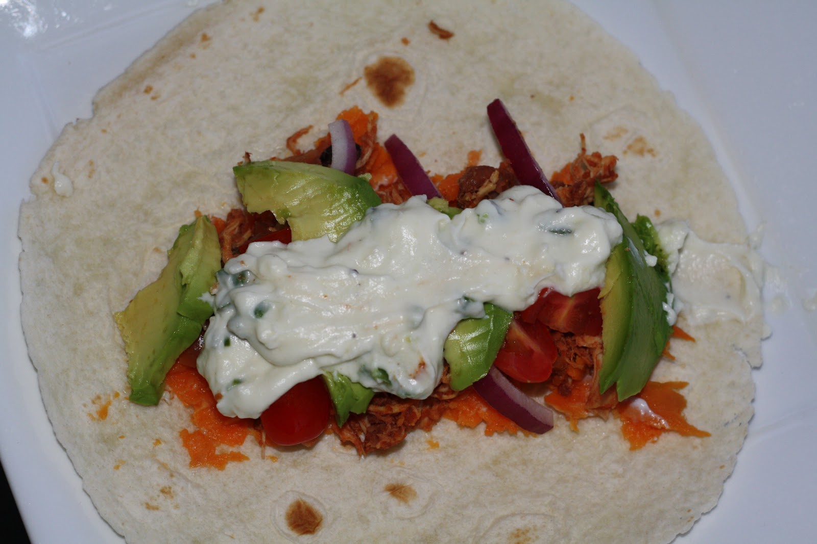 Jourdan Leigh in the kitchen Smokey Chicken Tacos w/ Goat Cheese Queso