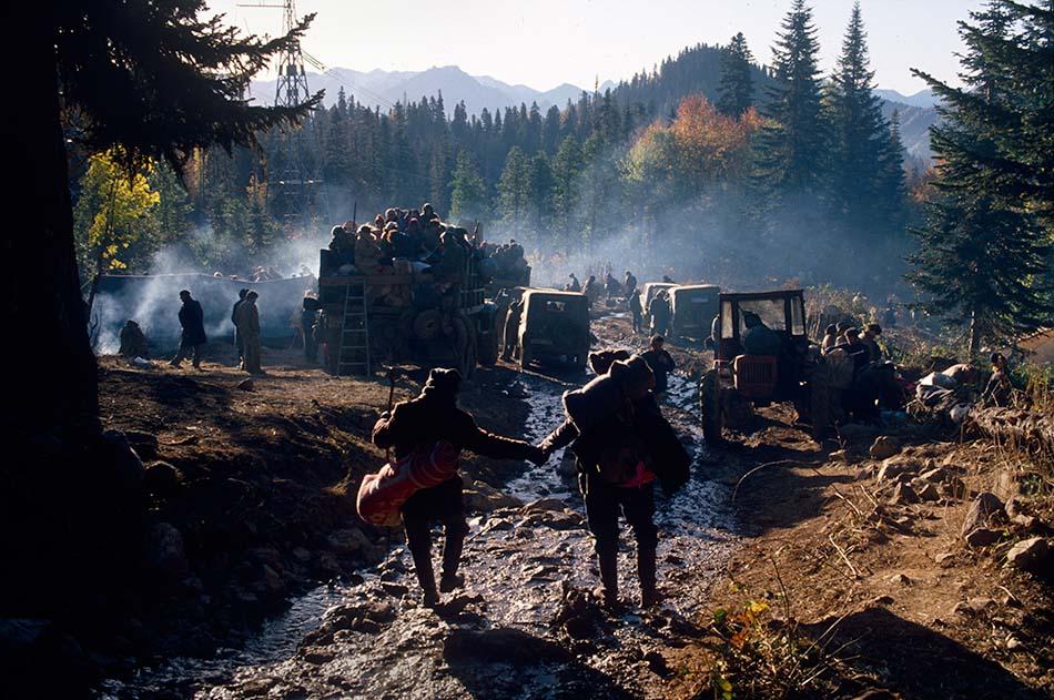 Грузинские беженцы в горах Сванетии, октябрь 1993 года