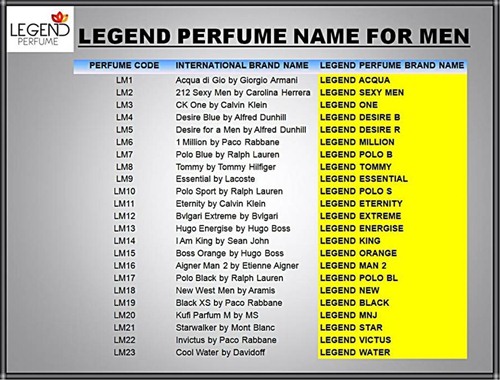 legend perfume name for men