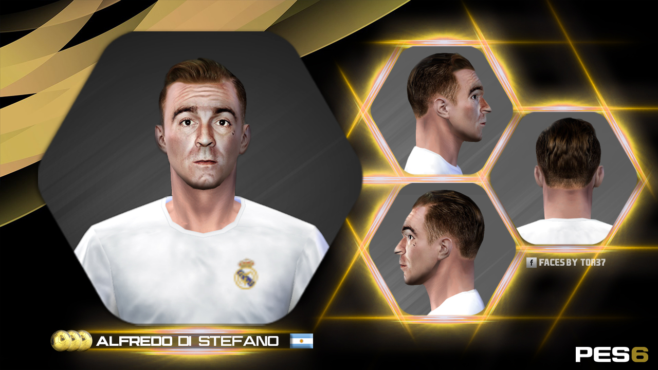 ALFREDO DI STEFANO / CLASSIC PLAYERS / REAL MADRID (5662) PES6 Faces