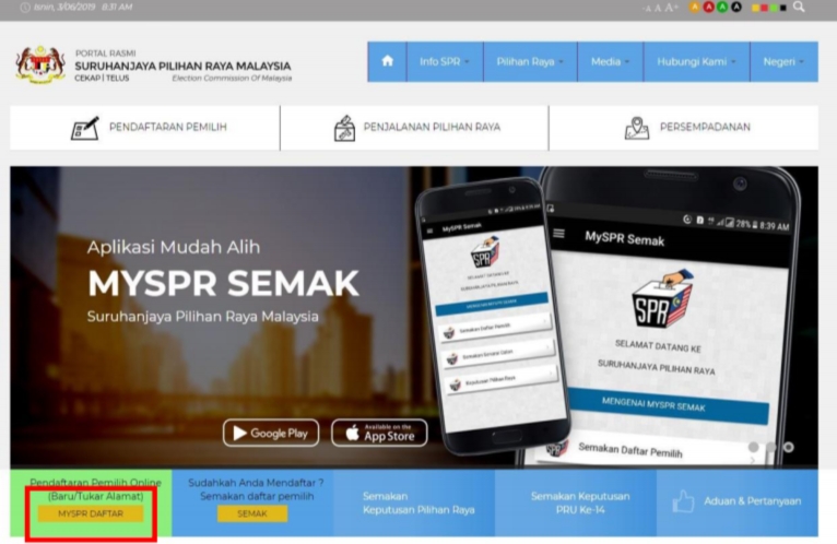 Spa.spr.gov.my myspr MySPR Semak: