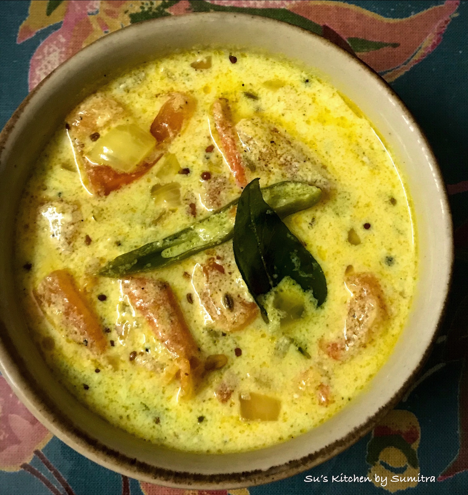 Su's Kitchen by Sumitra Kerala Meal Prawn Fry, Okra and Egg Curry