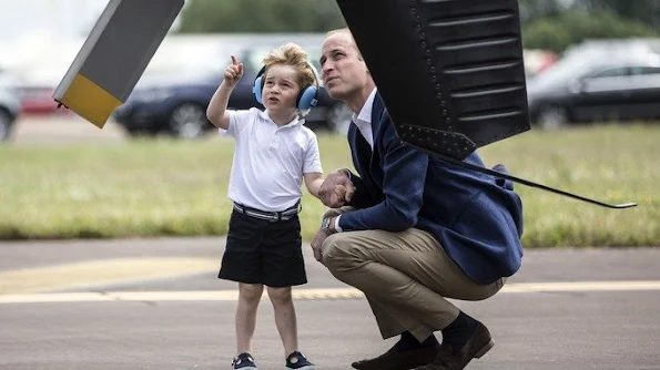 Prince George had his first official engagement in the UK on July 8 at RAF Fairford.