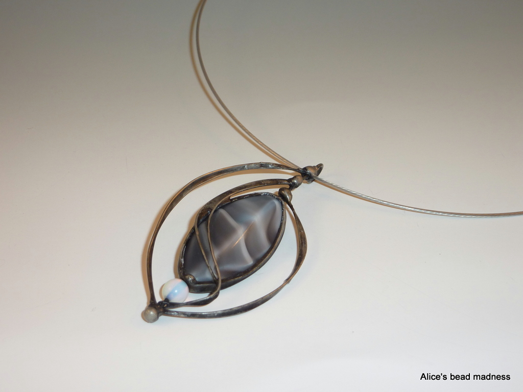 Alice Vlckova artisan jewelry: Tiffany technique pendants