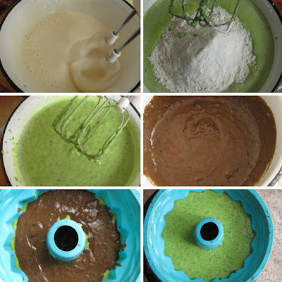 Шпинатно-шоколадный мраморный кекс (Ispanaklı Mermer Kek)