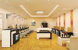 salon nail spa sleek stylish furnishing designs counter nails create alfalfa beniko reception uv nailsmag textured contrasting dark wood collection