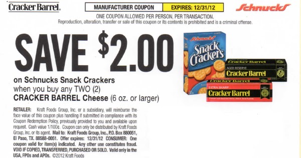 Coupon STL: Schnucks Cracker Coupon $2/1