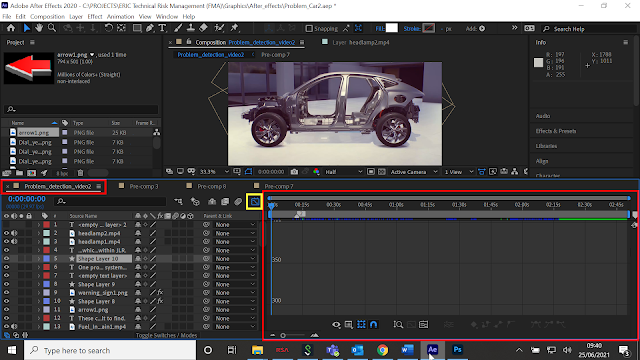 Layers di timeline tidak tampil di After Effects