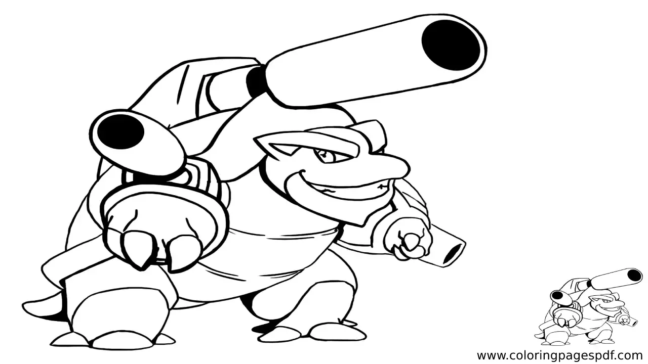 Coloring Page Of Blastoise