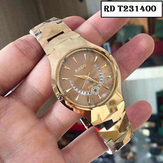 Đồng hồ nam dây đá ceramic vàng Rado RD T231400