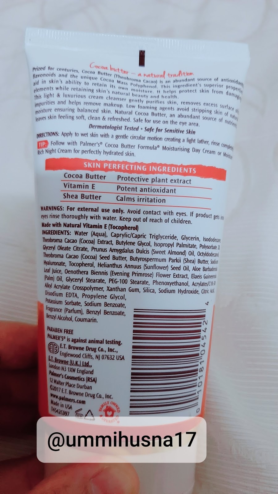 Palmer’s Cocoa Butter Formula Creamy Cleanser & Makeup Remover