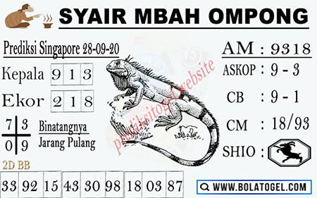 ඤ Syair mbah ompong sgp rabu  ฌ 
