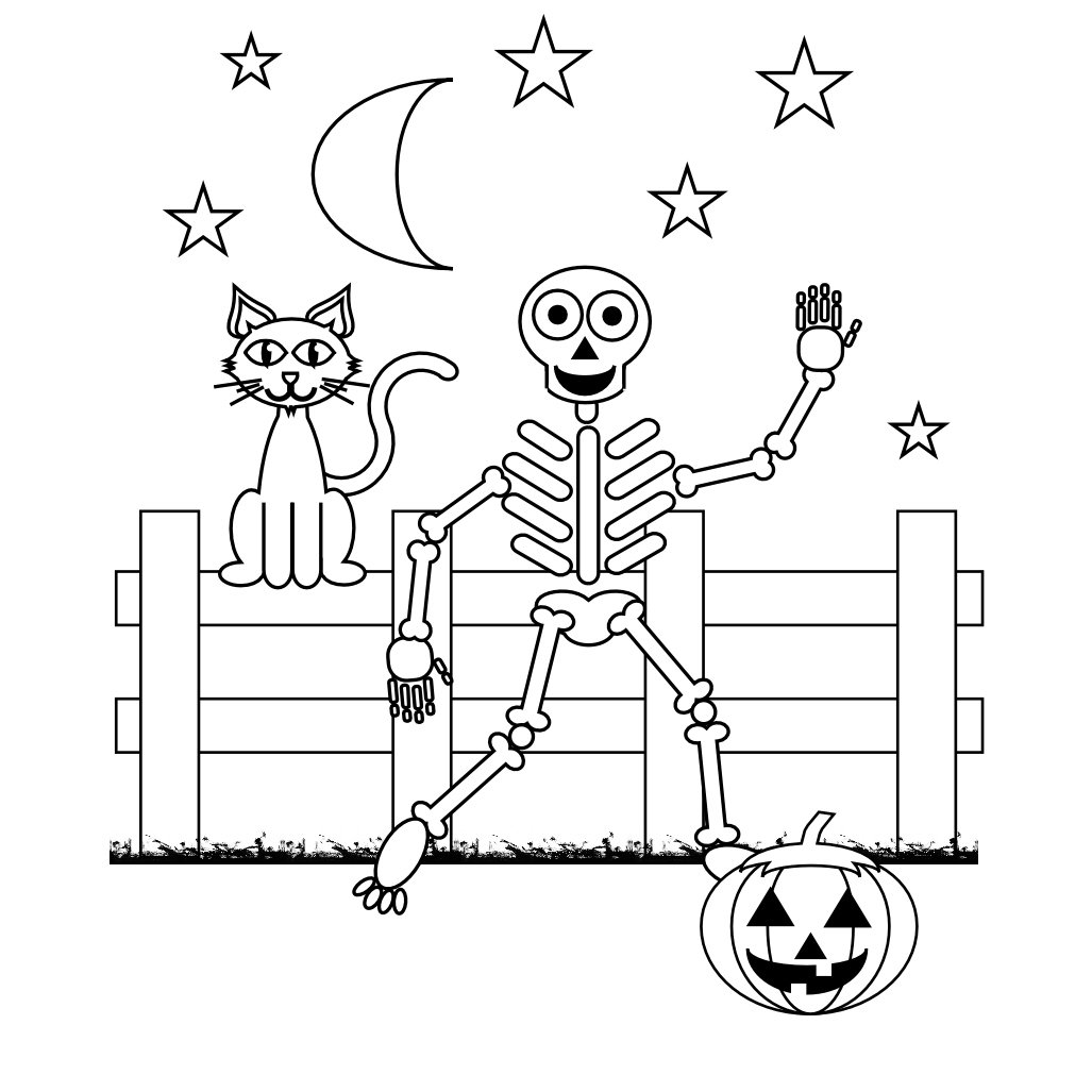 Halloween Skeleton Coloring Pages Halloween Skeleton Coloring Pages