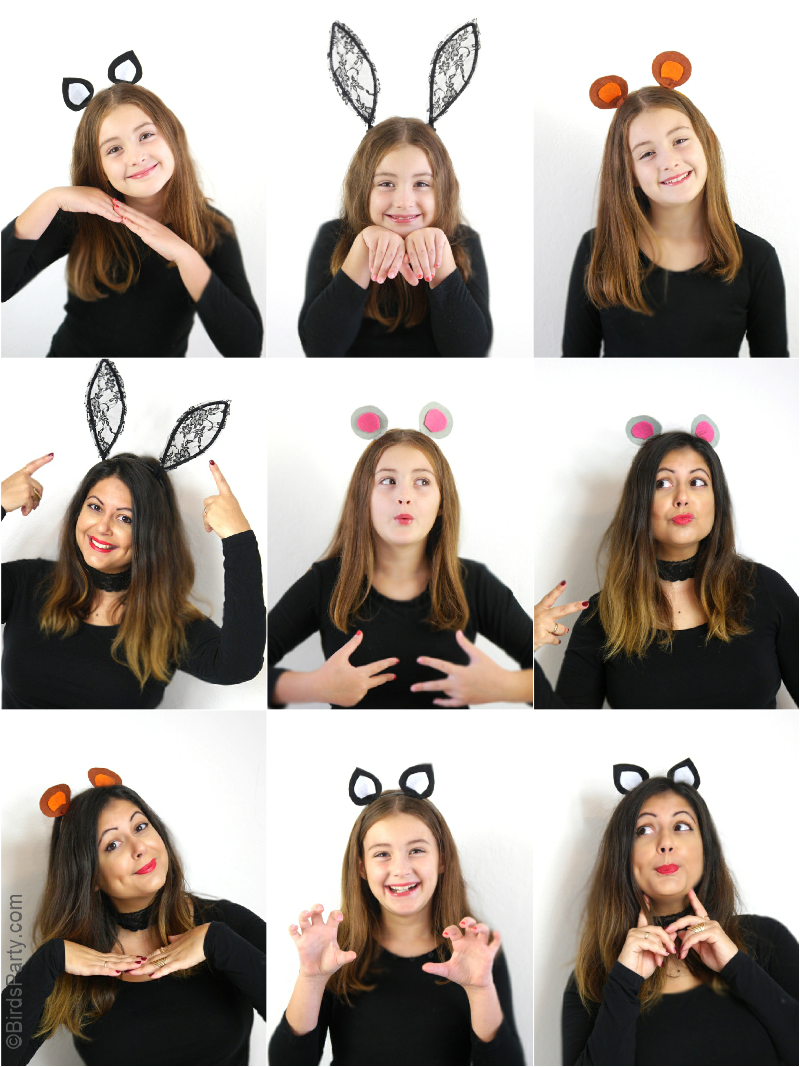Halloween Bunny Rabbit Oreilles Serre-Tête Enterrement Jeune Fille Costume Robe Fantaisie W10 