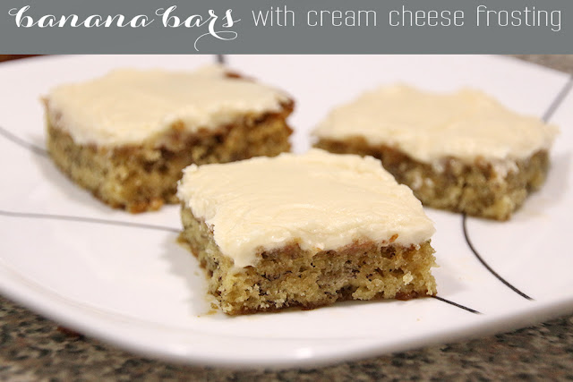 Banana Bars with Cream Cheese Frosting