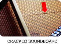 cracked piano soundboard