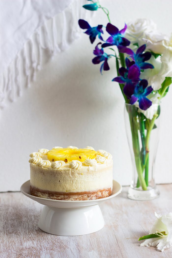 One Teaspoon Of Life Pineapple Cake with Whipped Cream Frosting (Eggless)