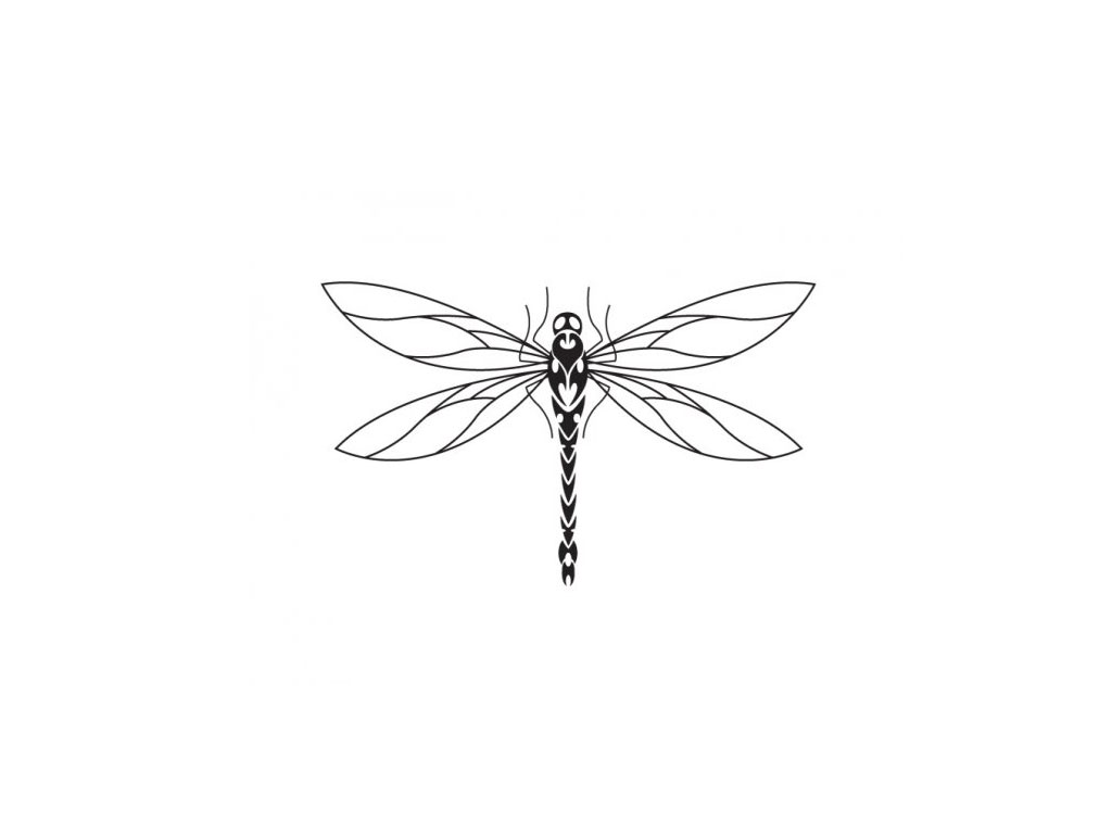 Geometric Dragonfly Tattoo - wide 8