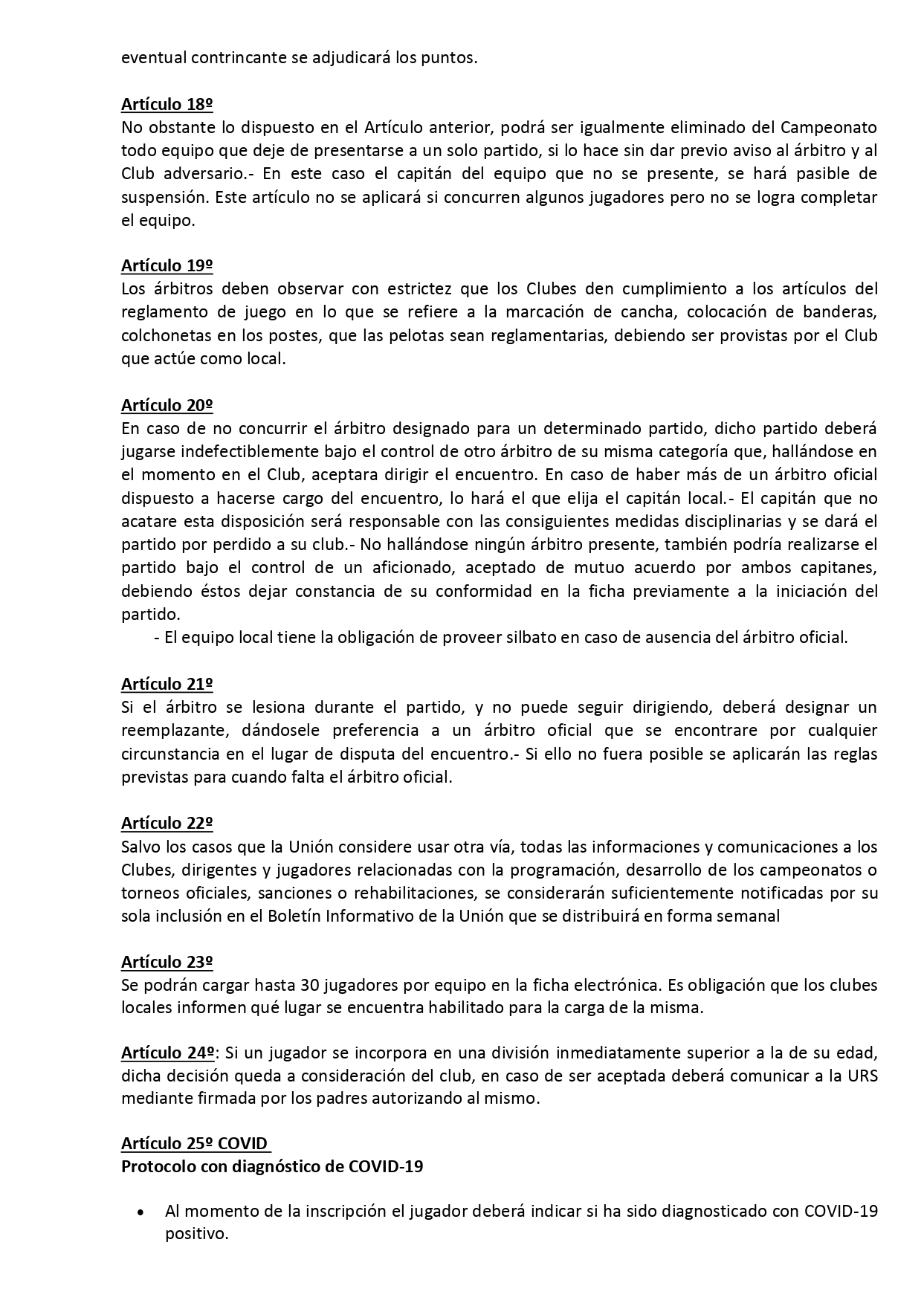 Boletín Oficial de la Unión de Rugby de Salta.