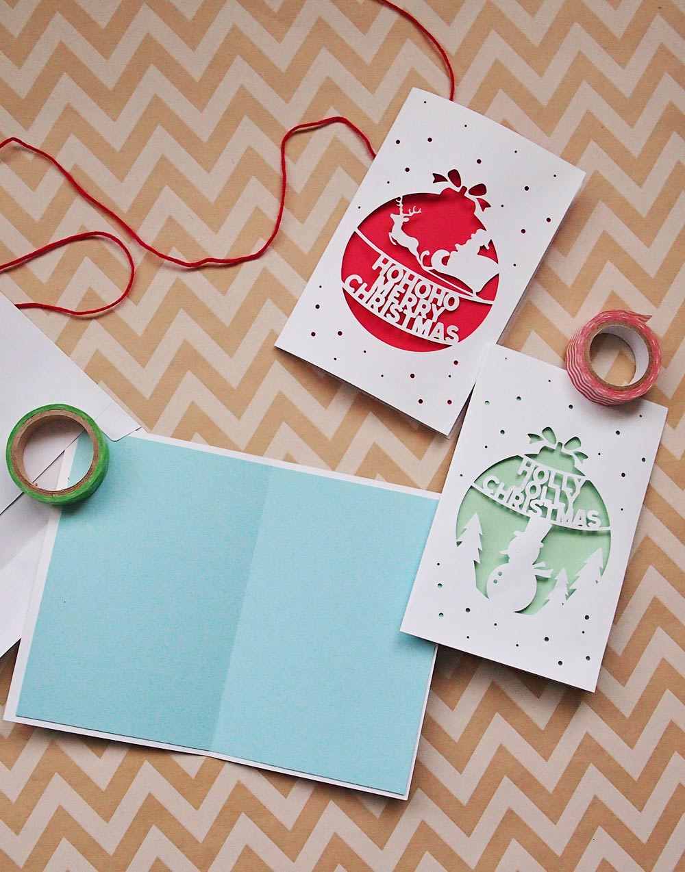 Make Your Own Christmas Cutout Cards! (Free Download)