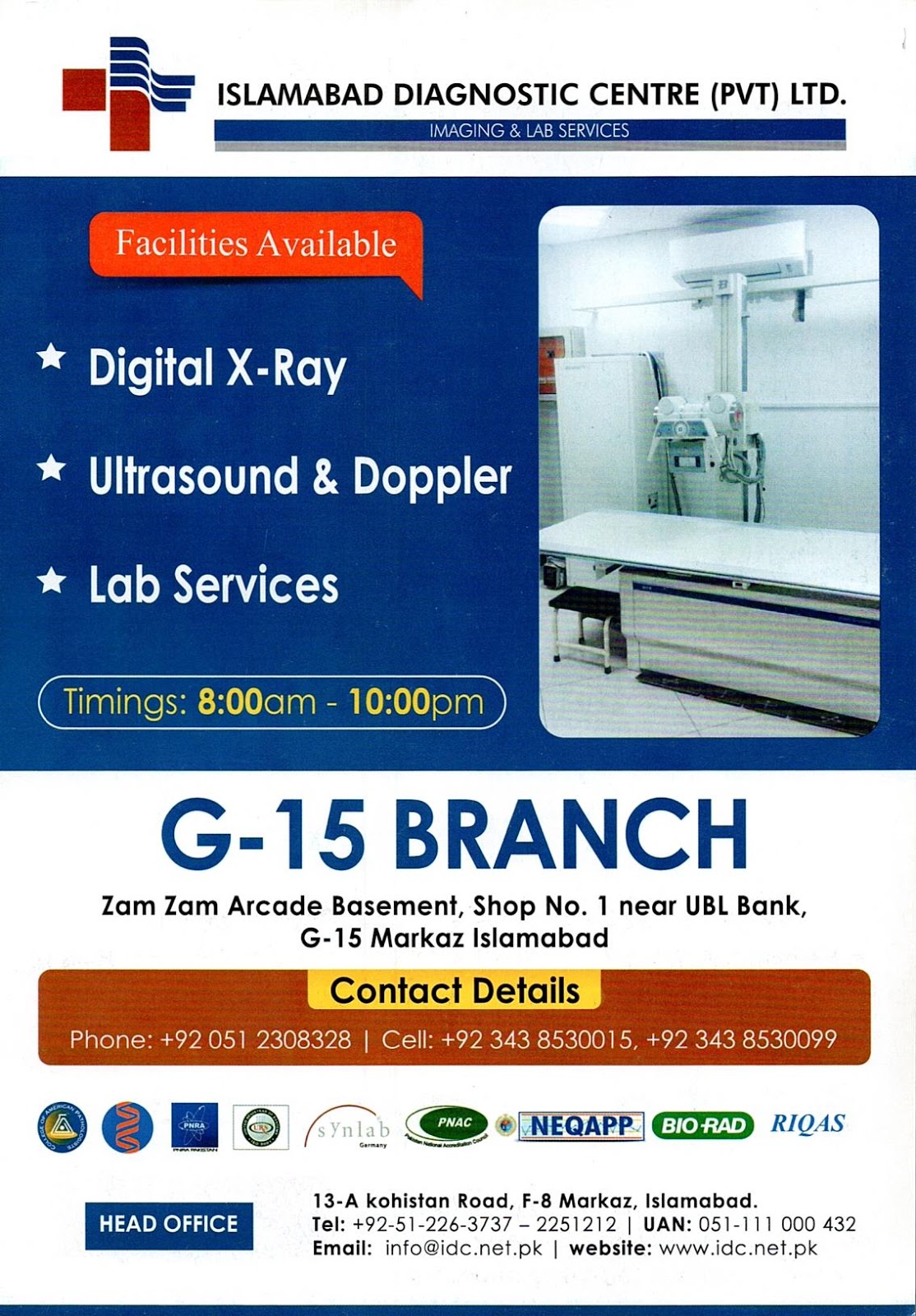 FitnessFiestaPro Islamabad Diagnostic Center Branches and Points