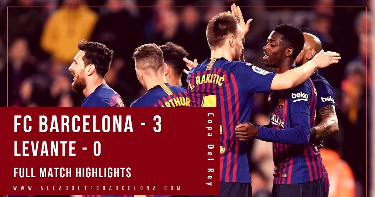 Barcelona vs Levante football match in the stadium