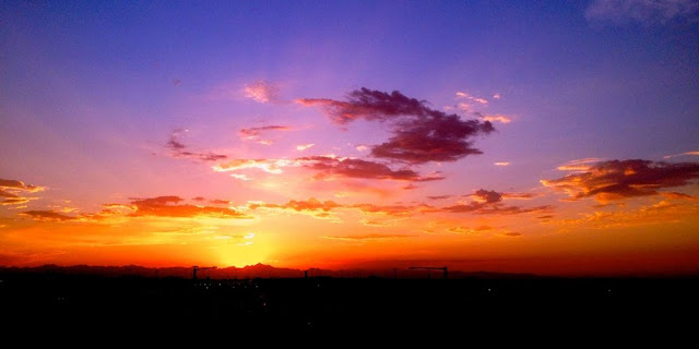 Panoramic sunset photo by J.J.