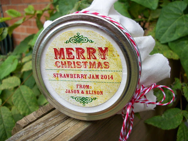 custom christmas canning jar labels