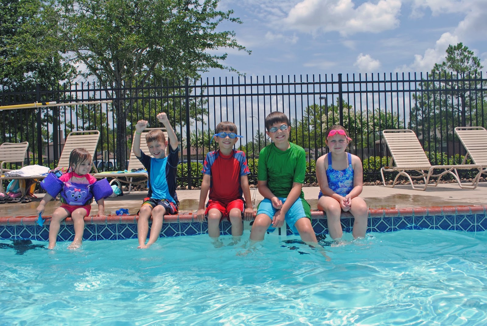 Live Laugh Lopez Swimming at the Hoisington's Pool