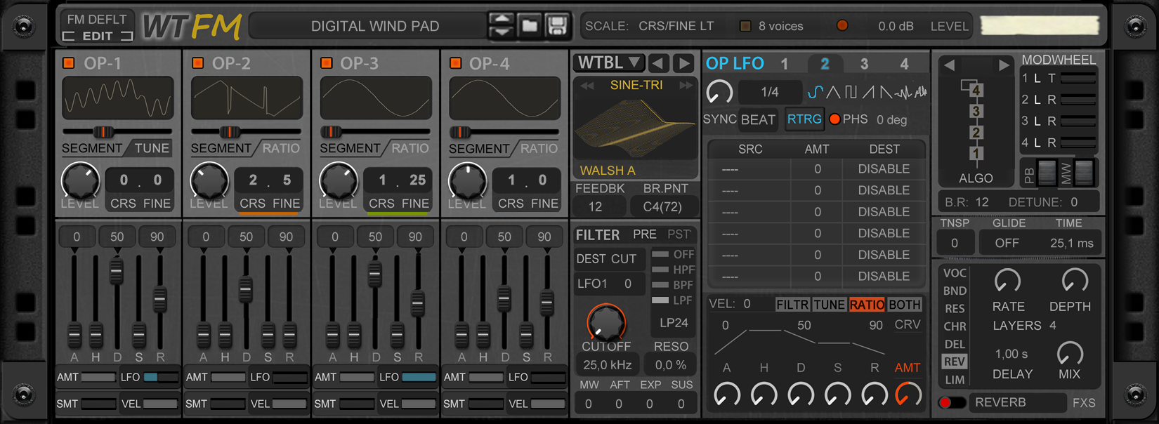 MATRIXSYNTH WTFM Wavetable FM Synthesizer (RackExtension for Reason)