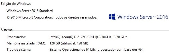 Referências de Consumo para Servidores Xeon® E-2176G