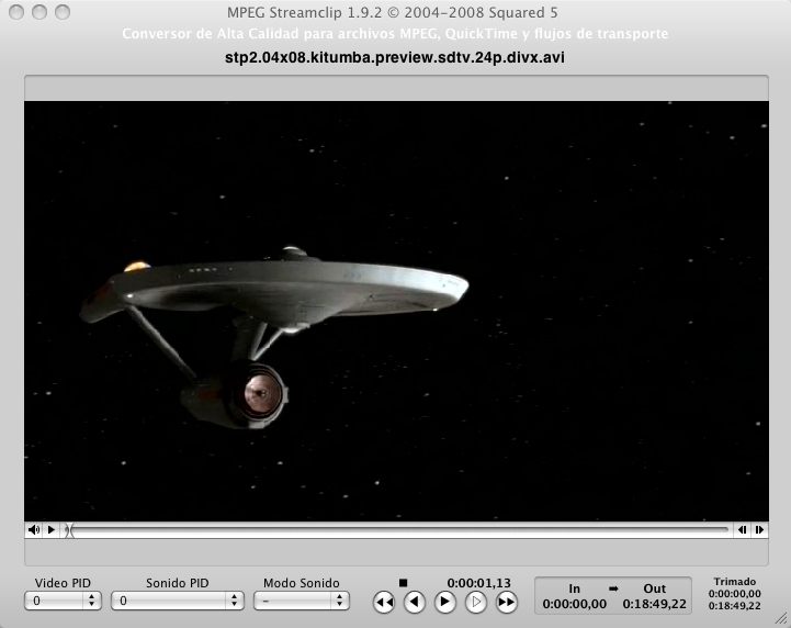 MPEG Streamclip screenshot