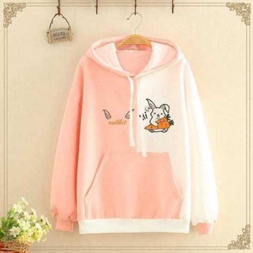 ÁO KHOÁC NỈ HOODIE THỎ XINH