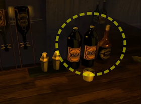Heart Beats bar (Shenmue I): players may recall seeing some of the same whisky & bourbon bottles.