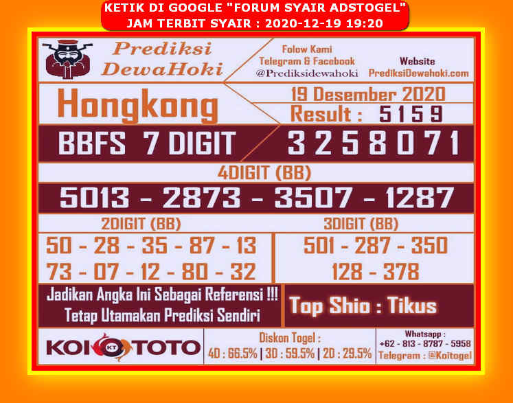 Syair Hk Sabtu 19 Desember 2020 Royal Syair