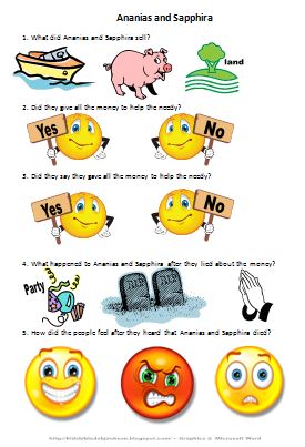 Bible Fun For Kids: Ananias and Sapphira