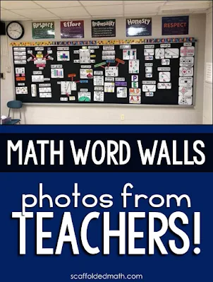 Scaffolded Math and Science: Math Vocabulary Word Wall Photos Shared by ...