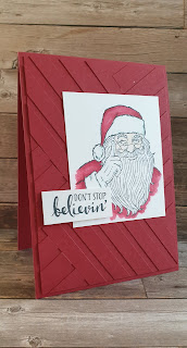 stampin up don't stop believing christmas card easy way to add texture traditional christmas contemporary christmas fun idea for scraps of card