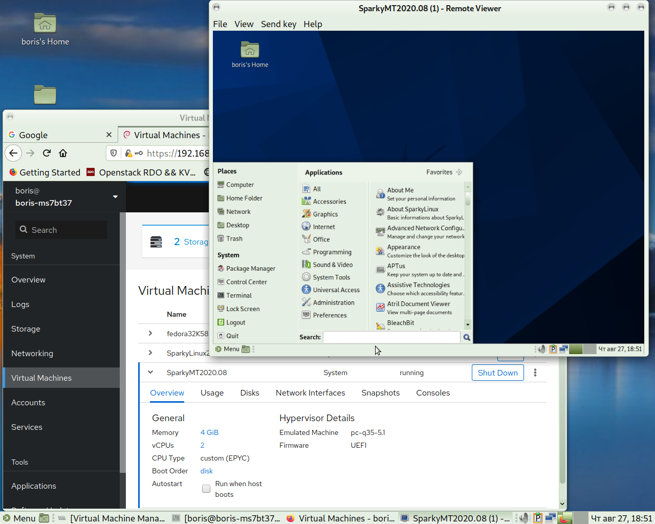 Openstack RDO && KVM Hypervisor: Install KVM&Libvirt on SparkyLinux2020.08