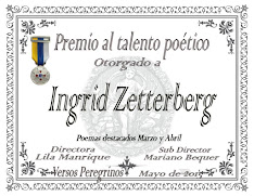 Premio al Talento poético en el foro Versos Peregrinos