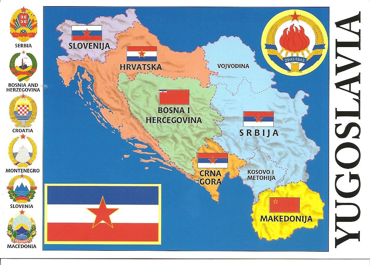 MY POSTCARD-PAGE: SERBIA ~Map-Yugoslavia~