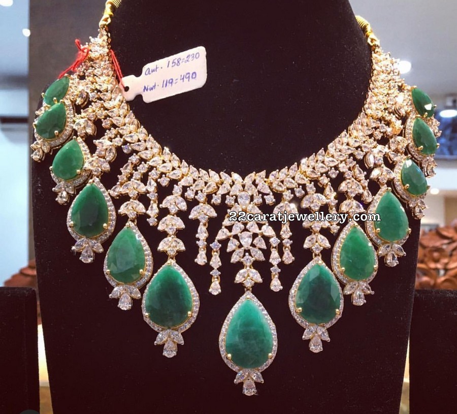 Diamond Necklace by Sri  Raja  Rani Jewellers  Jewellery  