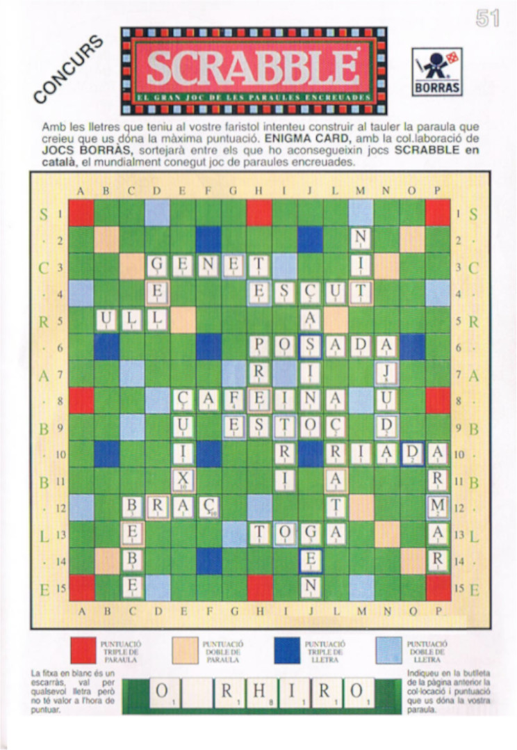 XAREL·10 SCRABBLE