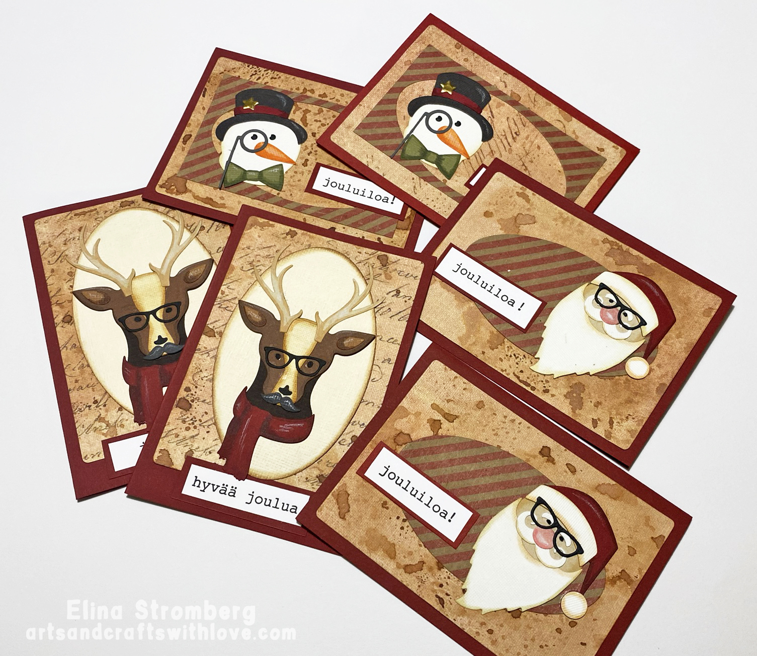 Cool Yule Christmas cards Elina Stromberg