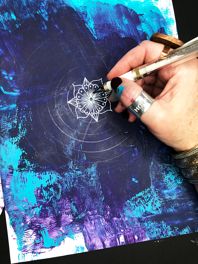 a peek inside my process: mandala and paint