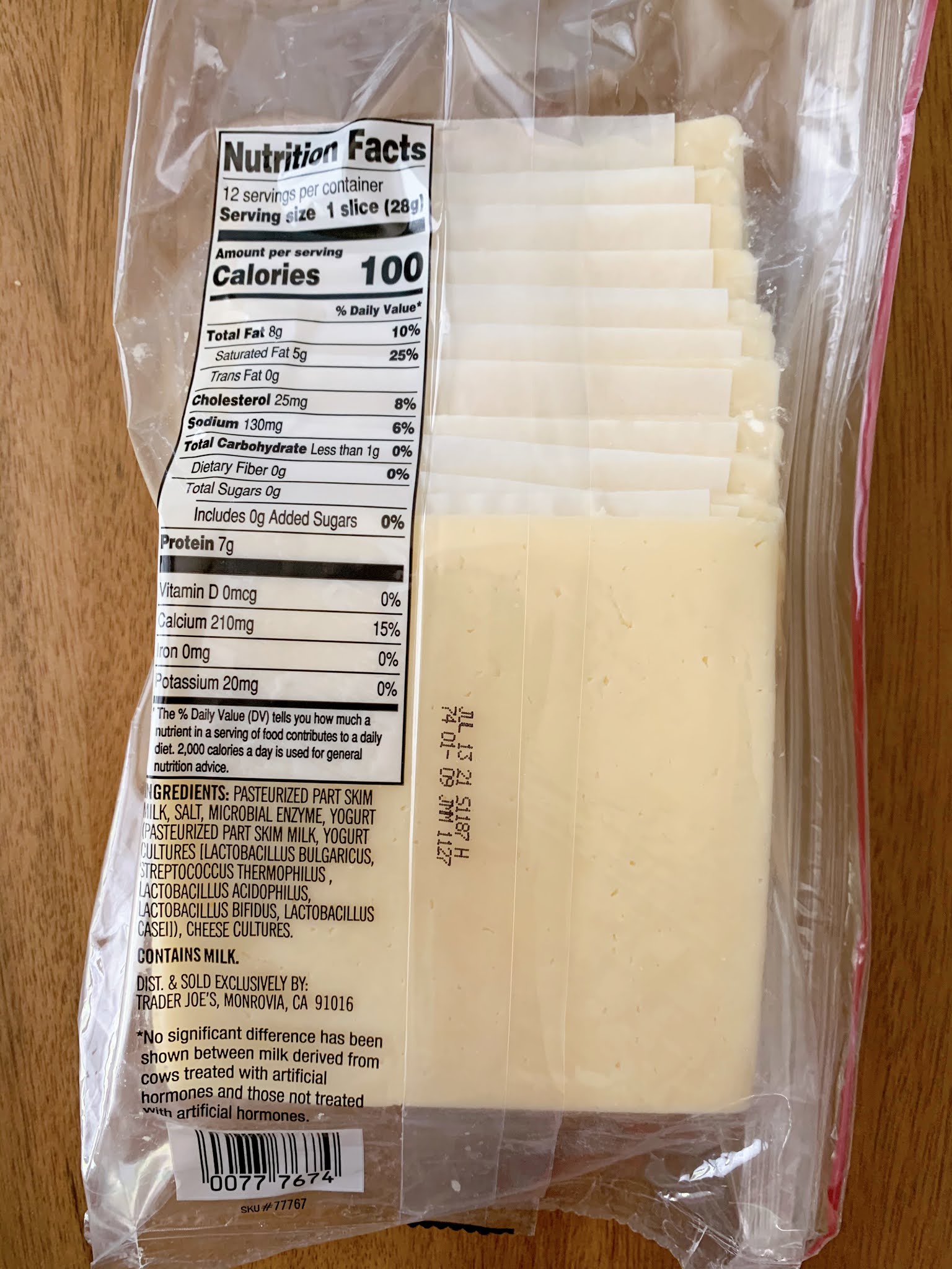 Trader Joe's Sliced Yogurt Cultured Cheese