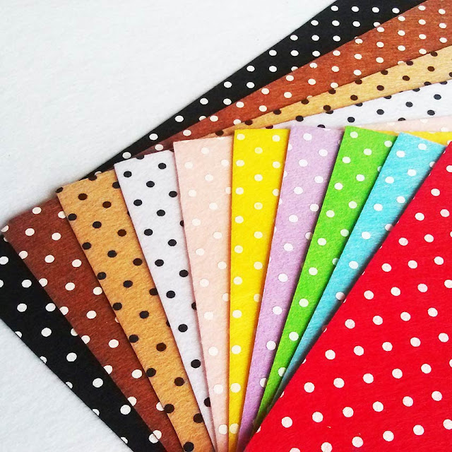 Felt Fabric Sheet Squares Printed