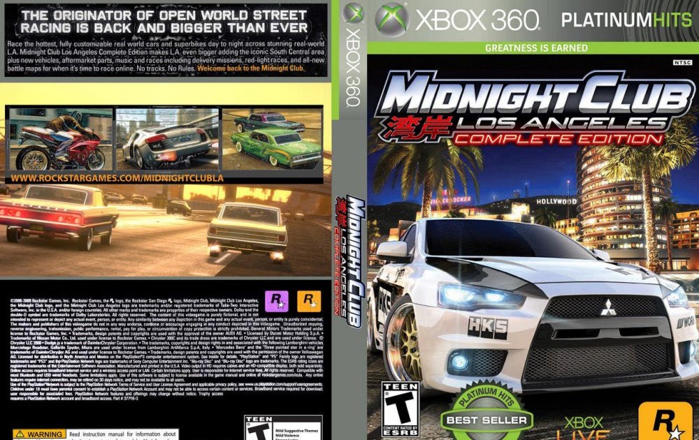 Midnight Club Los Angeles Complete Edition Xbox 360 RGH Acervo Info Games